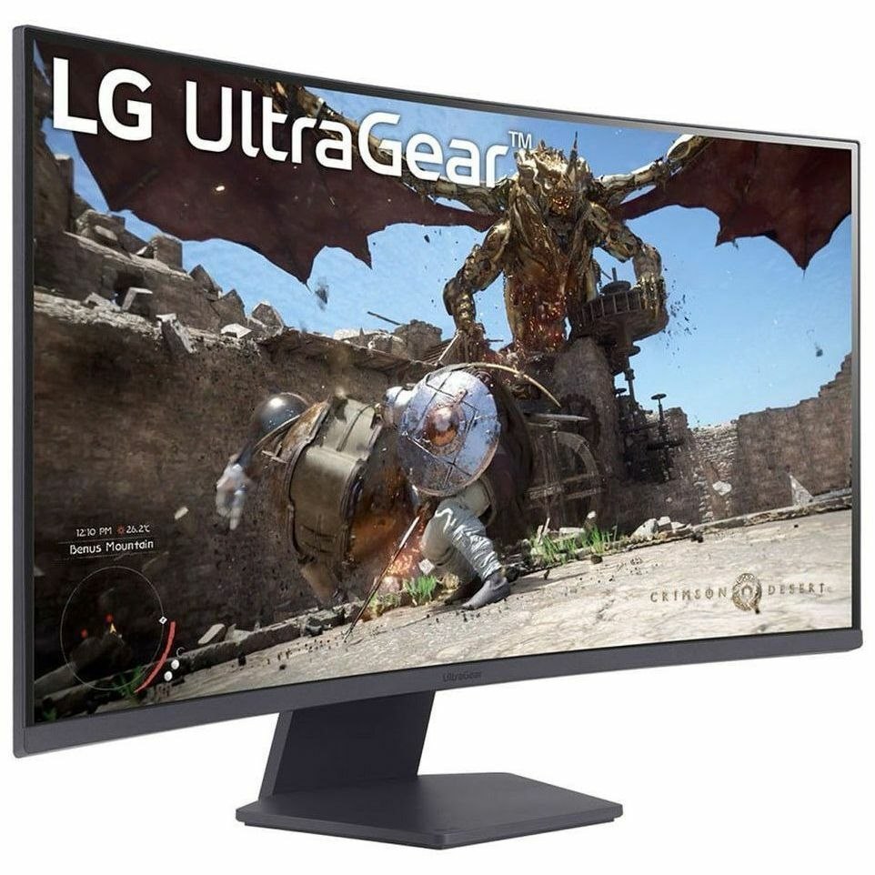 LG UltraGear 32GS60QX-B 32" Class WQHD Curved Screen Gaming LCD Monitor - 16:9