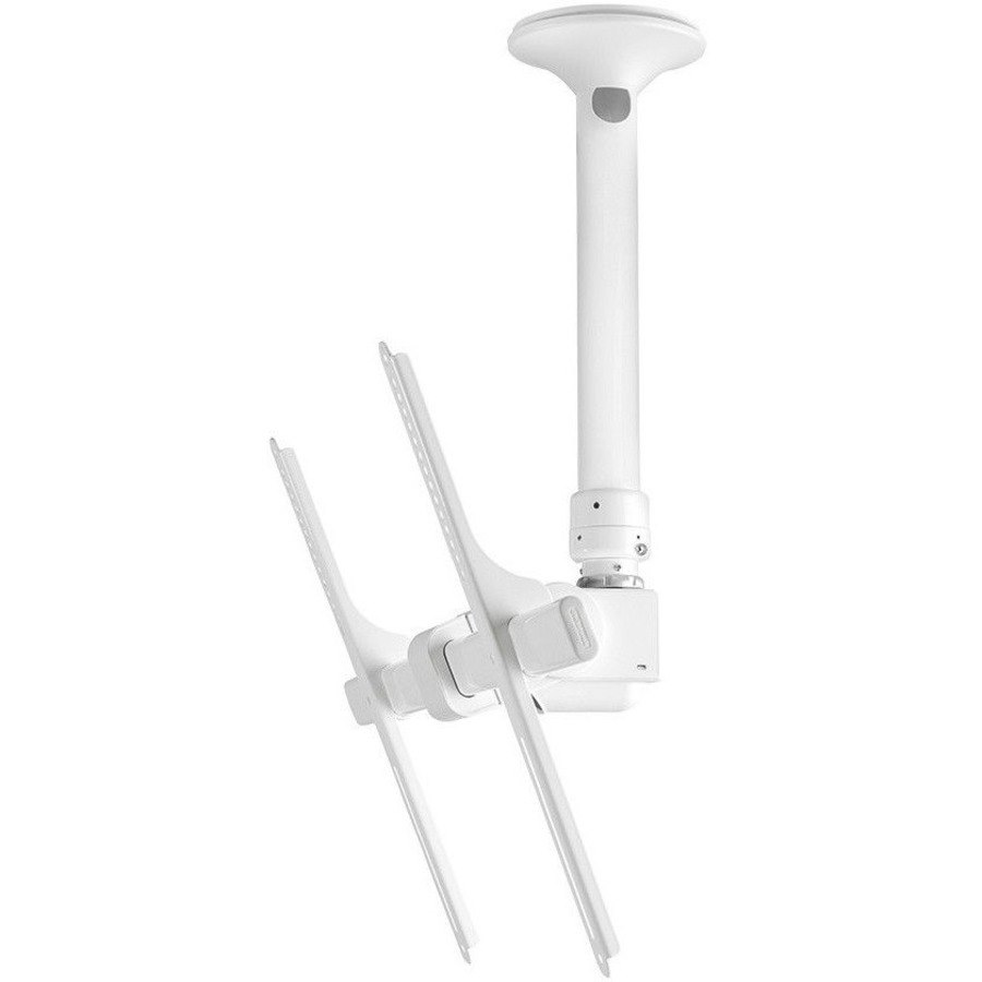 Atdec ceiling mount for large display, short pole - Loads up to 143lb - White - Universal VESA up to 800x500