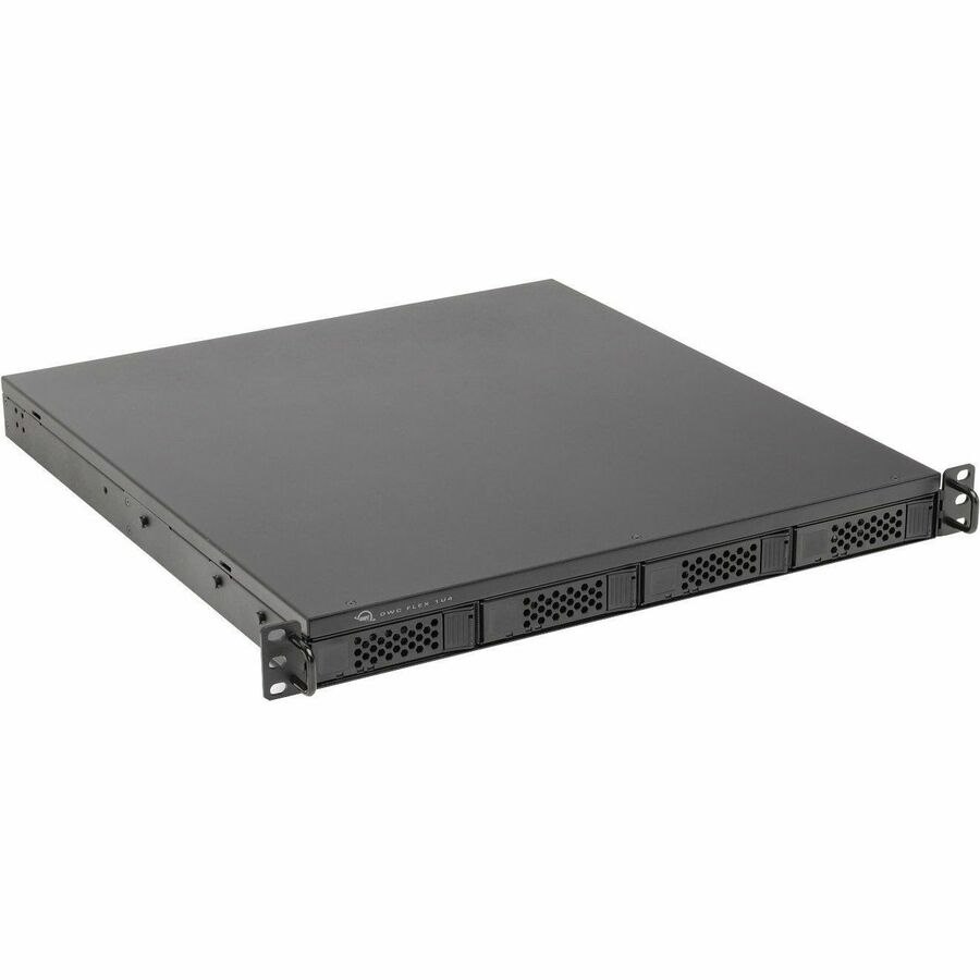 OWC Flex 1U4 Drive Enclosure Serial ATA, Serial Attached SCSI (SAS), U.2, PCI Express NVMe - Thunderbolt 3 Host Interface - 1U Rack-mountable - Black