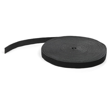 StarTech.com Hook-and-Loop Cable Management Tie - 50 ft. Bulk Roll - Black - Cut-to-Size Cable Wrap / Straps