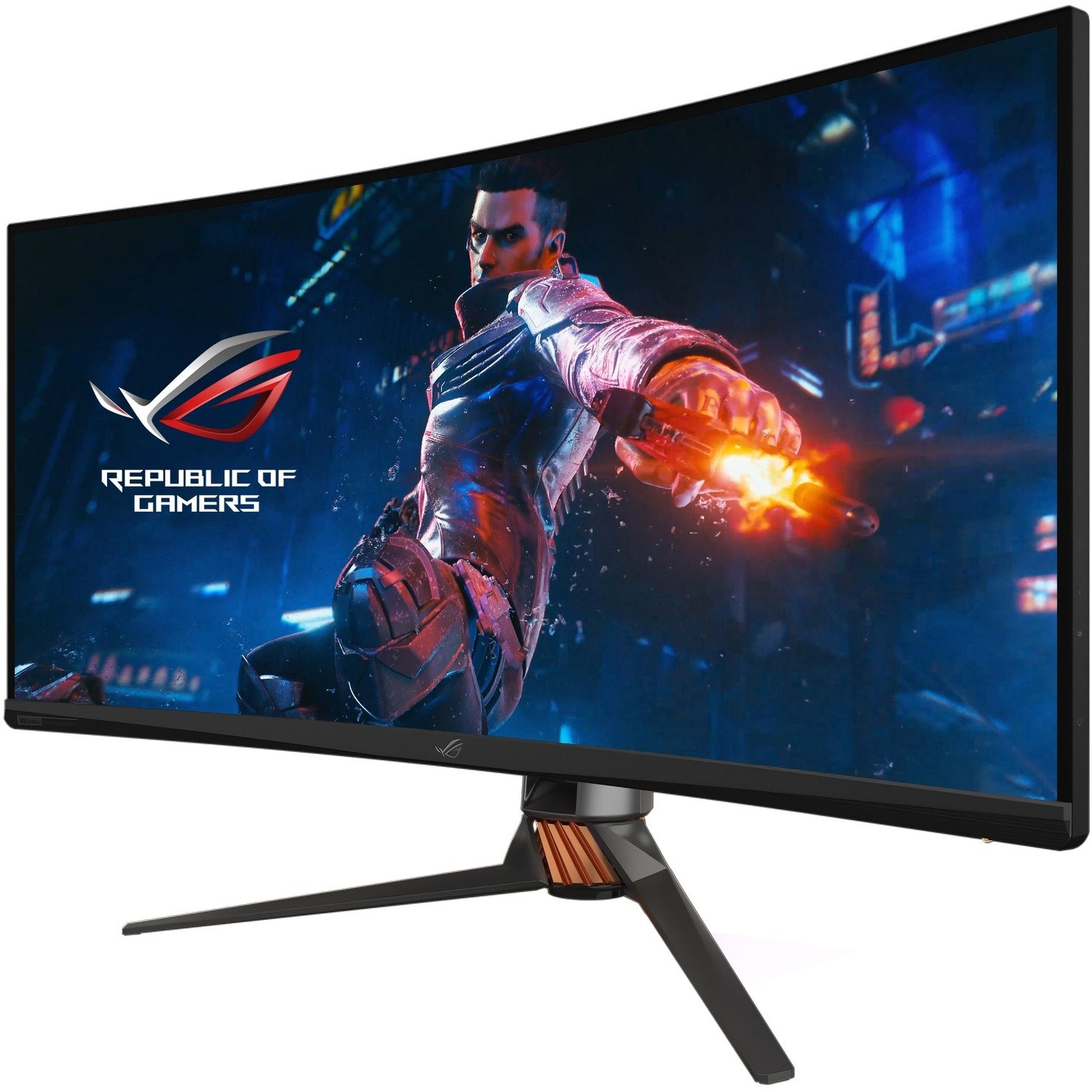 Asus ROG Swift PG35VQ 35" Class UW-QHD Curved Screen Gaming LCD Monitor - 21:9 - Plasma Copper, Armor Titanium, Black