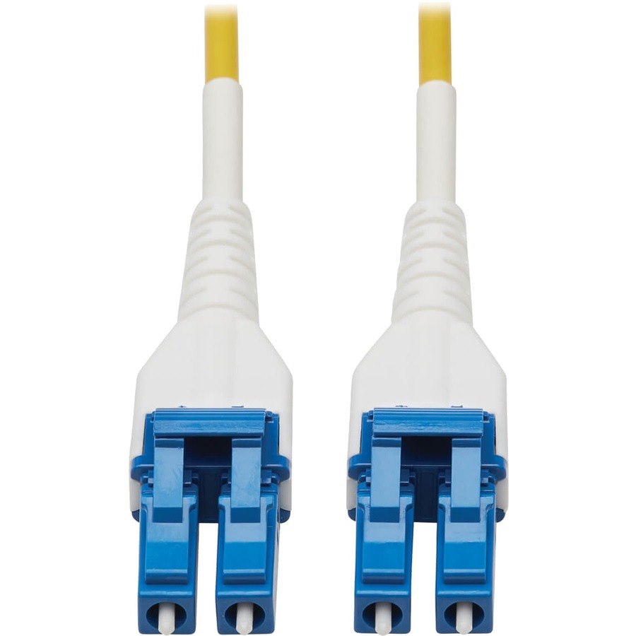 Eaton Tripp Lite Series 100G Duplex Singlemode 9/125 OS2 Armored Fiber Optic Cable (LC/LC Duplex M/M), LSZH, Yellow, 75 m (246 ft.)