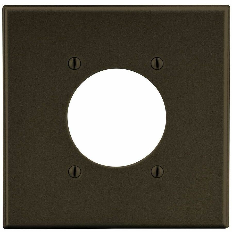 Hubbell Wallplate, M-Size, 2-G, 2.15 Opng, BR