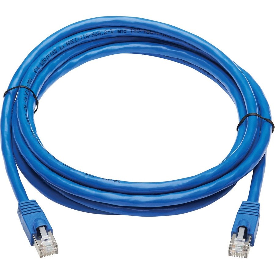 Eaton Tripp Lite Series Cat6a 10G Snagless F/UTP Ethernet Cable (RJ45 M/M), PoE, CMR-LP, Blue, 10 ft. (3.05 m), TAA