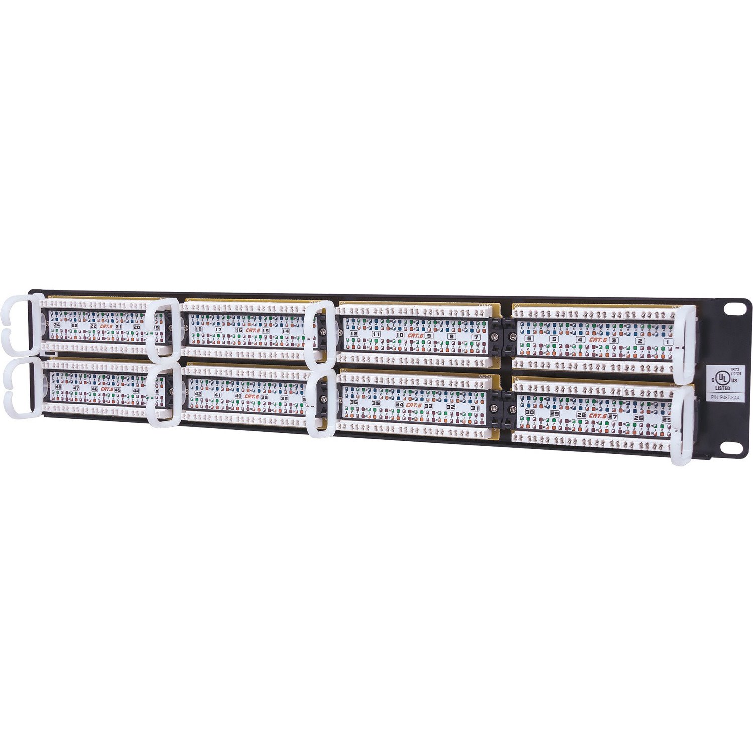 Intellinet Network Solutions 48-Port Rackmount Cat6 UTP 110/Krone Patch Panel, 2U