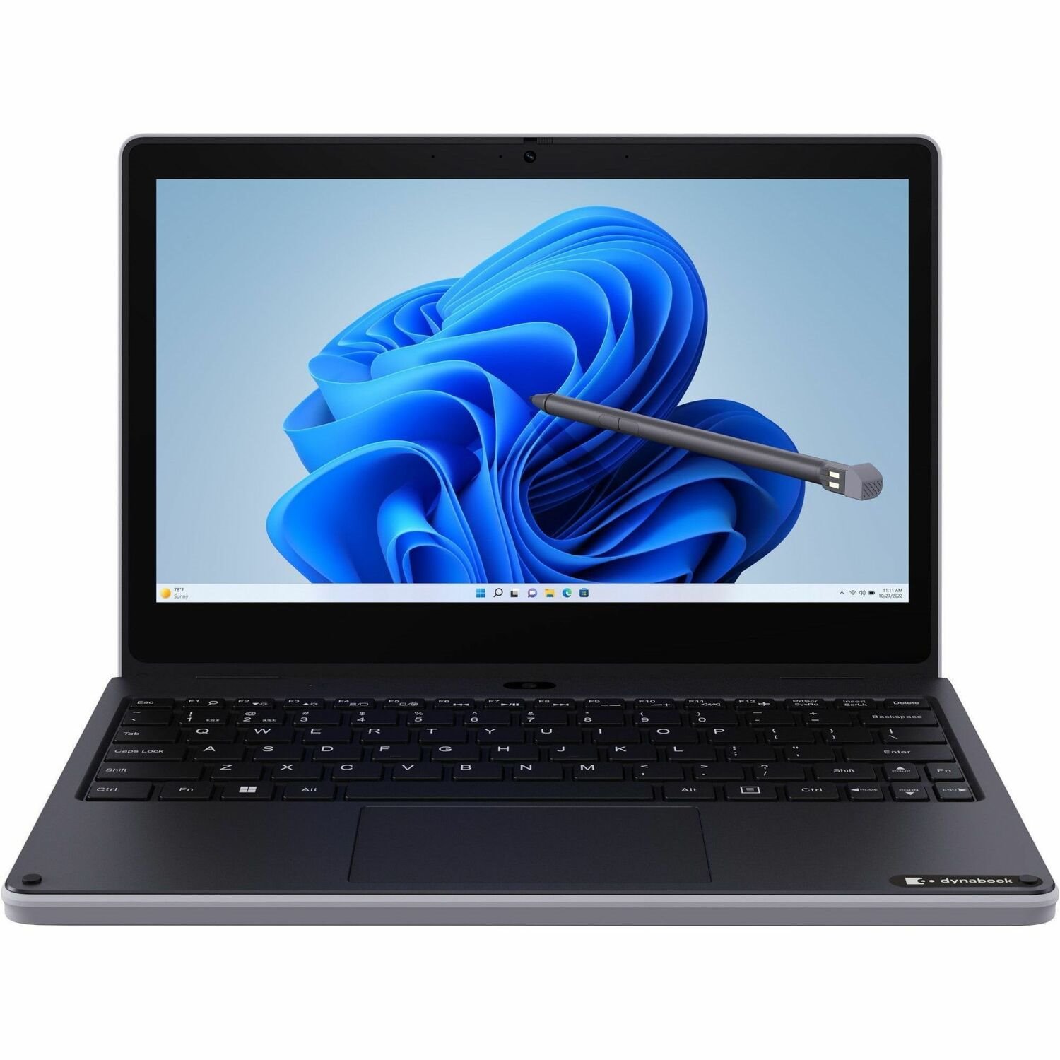Dynabook E11W-A 11.6" Touchscreen Convertible 2 in 1 Notebook - HD - Intel N-Series N100 - 8 GB - Black
