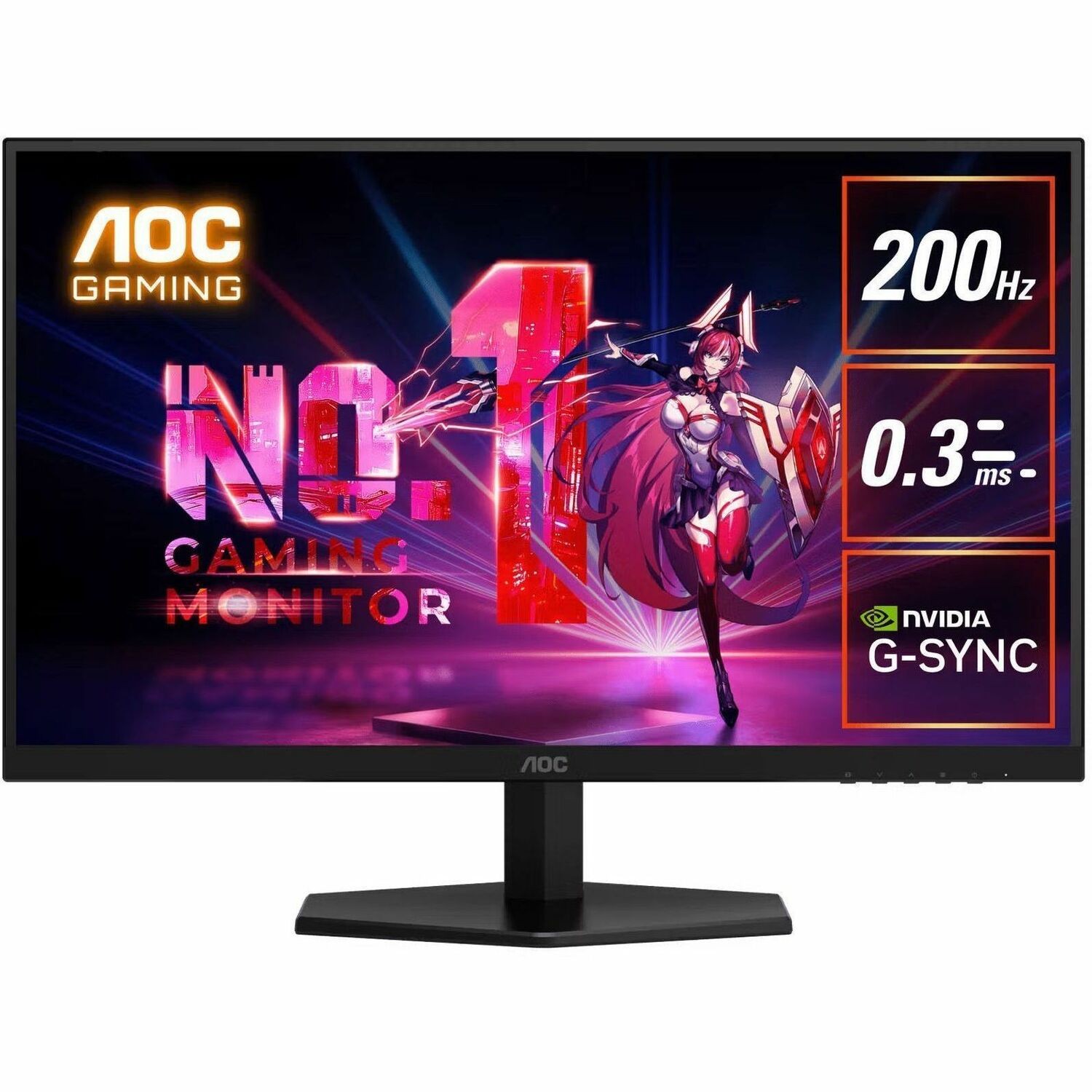 AOC 27G42E 27" Class Full HD Gaming LED Monitor - Black, Red