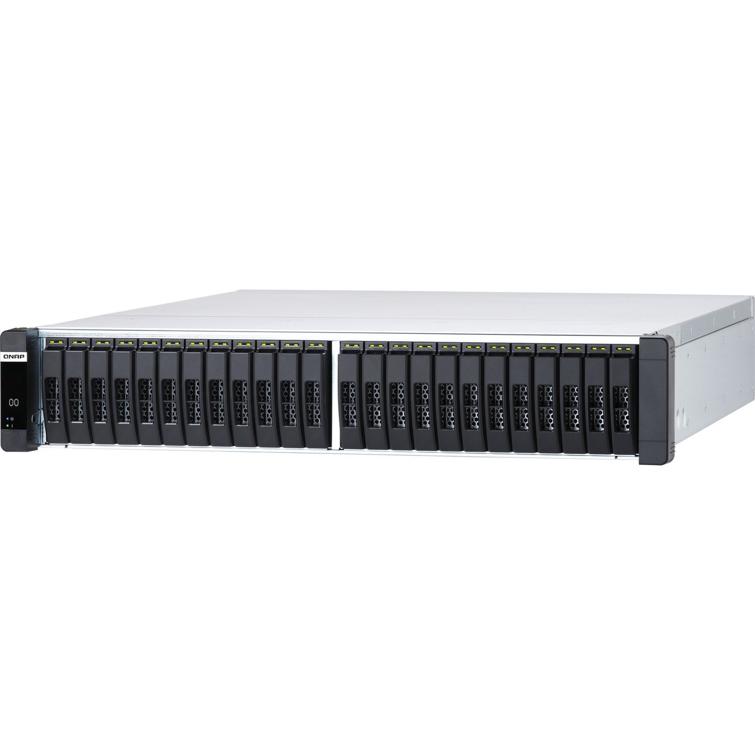 QNAP Enterprise ZFS NAS ES2486DC-2142IT-96G 24 x Total Bays SAN/NAS Storage System - 4 GB Flash Memory Capacity Xeon D-2142IT Octa-core (8 Core) 1.90 GHz - 96 GB RAM - DDR4 SDRAM - 2U Rack-mountable
