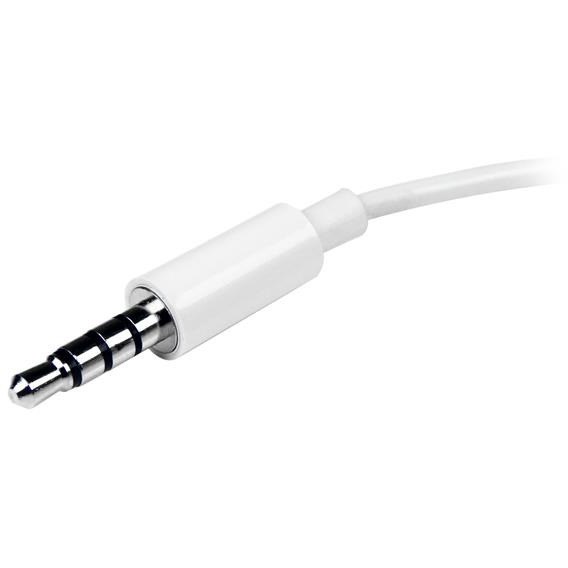 StarTech.com 3.5mm 4 Position to 2x 3 Position 3.5mm Headset Splitter Adapter M/F - White