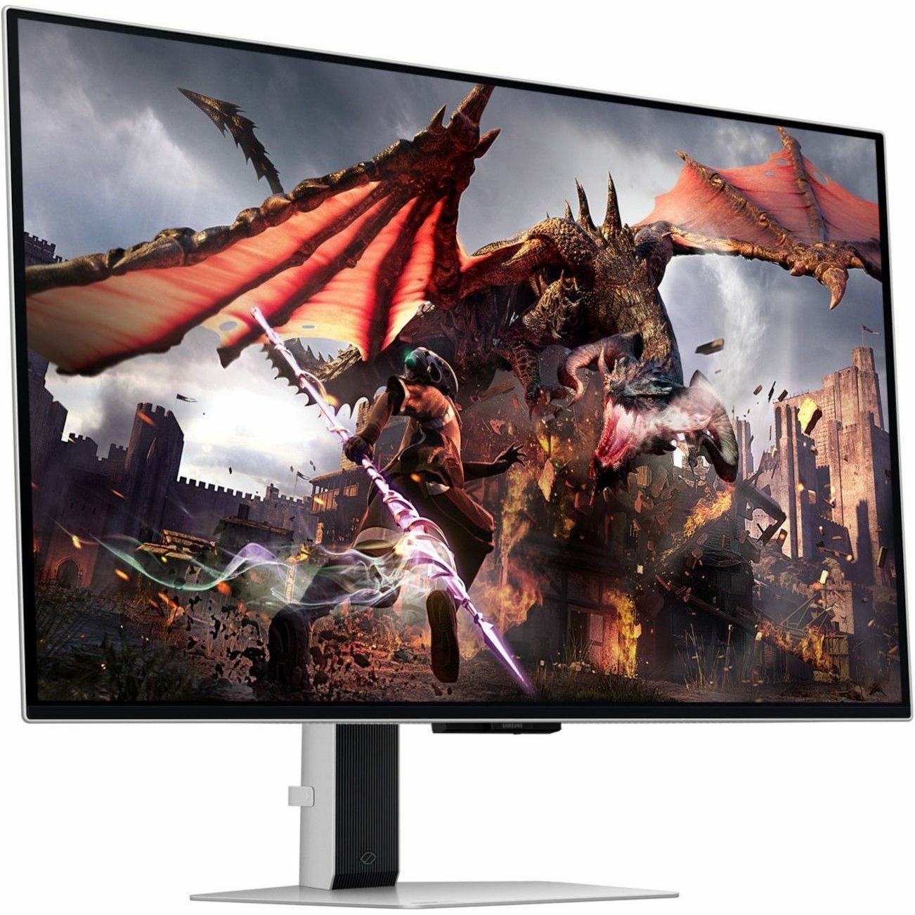 Samsung Odyssey OLED G8 S32DG802SN 32" Class 4K UHD Smart Gaming OLED Monitor - 16:9 - Silver