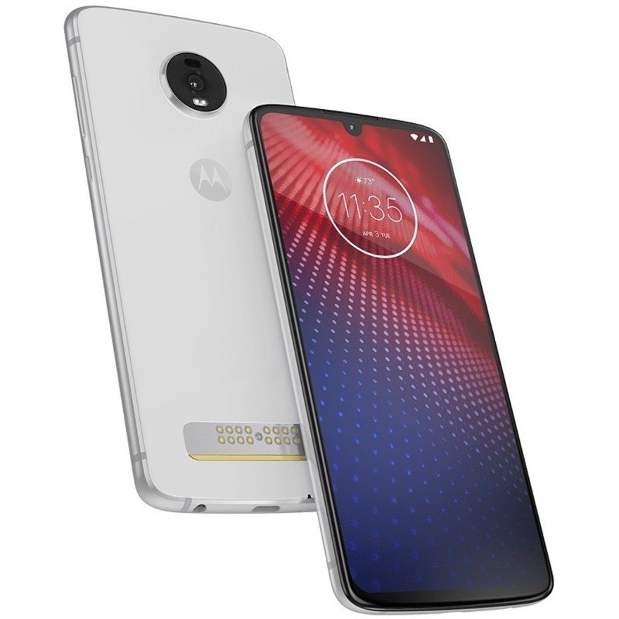 Motorola Mobility moto z4 128 GB Smartphone - 6.4" OLED Full HD Plus 1080 x 2340 - Octa-core (Kryo 460 GoldDual-core (2 Core) 2 GHz + Kryo 460 Silver Hexa-core (6 Core) 1.70 GHz - 4 GB RAM - Android 9.0 Pie - 4G - Pearl White