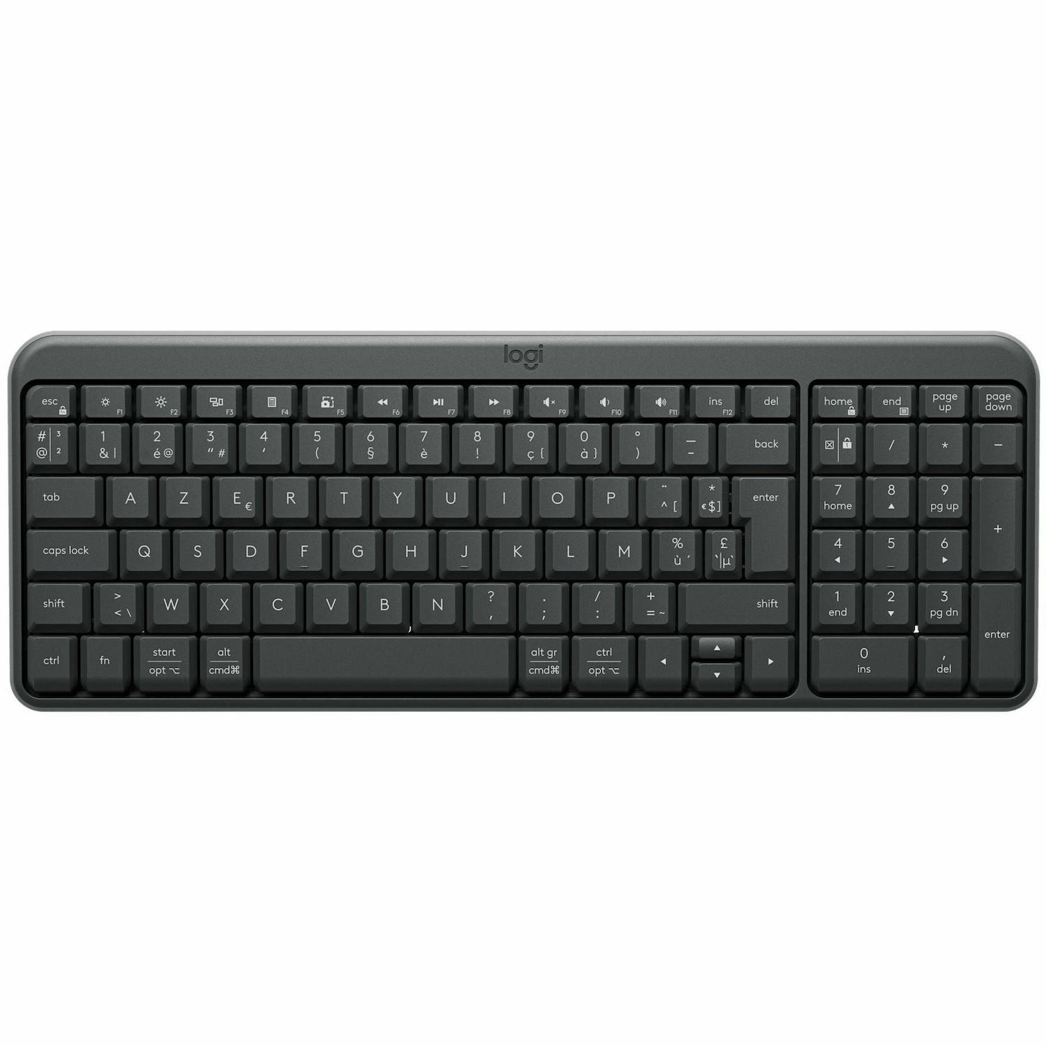 Logitech K250 Toetsenbord - Compact - Draadloos Verbinding - Belgisch - AZERTY indeling - Grafiet