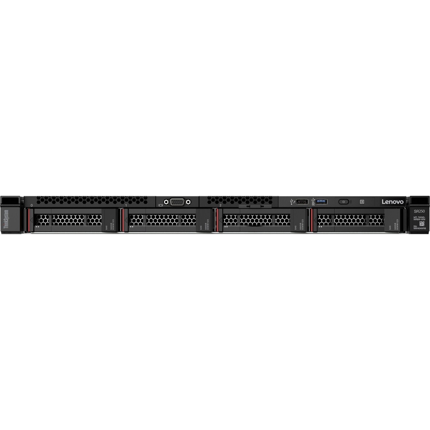 Lenovo ThinkSystem SR250 7Y51A04PNA 1U Rack Server - 1 Xeon E-2124 3.30 GHz - 8 GB RAM - 2 TB HDD - (2 x 1TB) HDD Configuration - Serial ATA/600 Controller