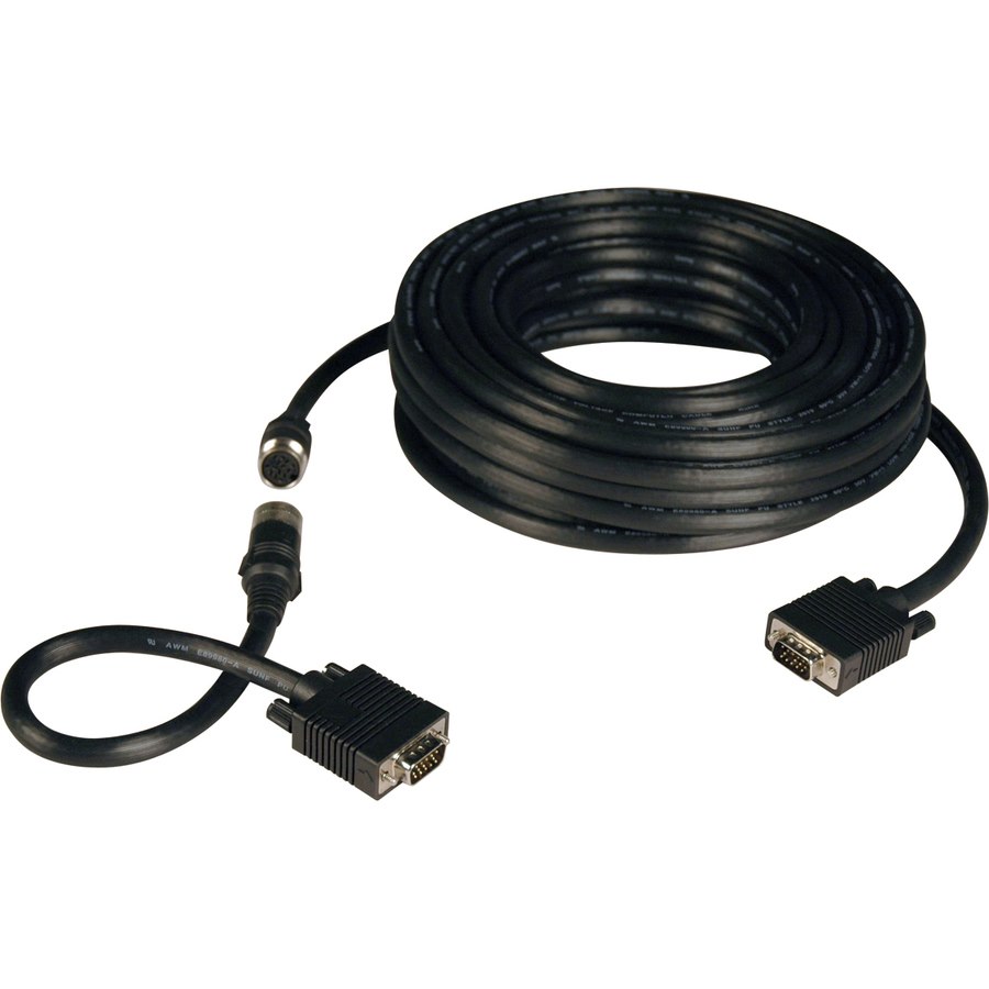 Tripp Lite by Eaton VGA Easy Pull High-Resolution RGB Coaxial Cable (HD15 M/M), 100 ft. (30.5 m)