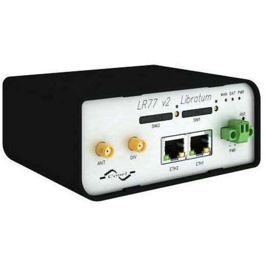 B+B SmartWorx LR77v2 Wi-Fi 4 IEEE 802.11b/g/n 2 SIM Cellular Modem/Wireless Router