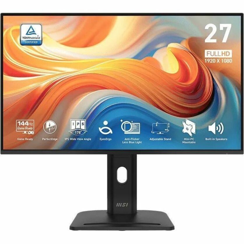 MSI PRO MP275PG E14 - PRO MP275PGE14 - Business Productivity Monitor - 27" IPS FHD 144Hz Adaptive-Sync Display - HDMI - DisplayPort