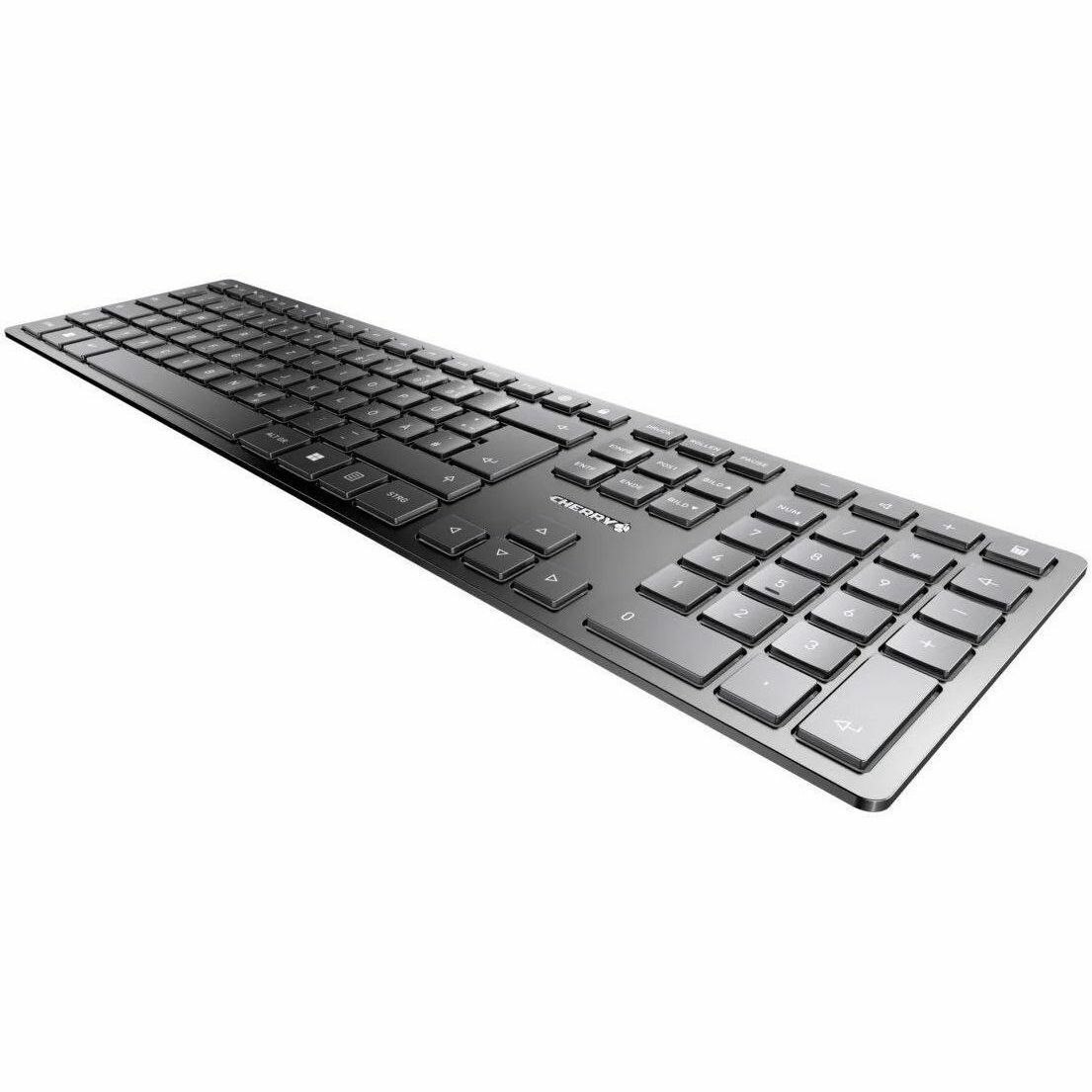 CHERRY JG-91 Keyboard - Wireless Connectivity - USB Type A Interface - Portuguese - Black, Grey