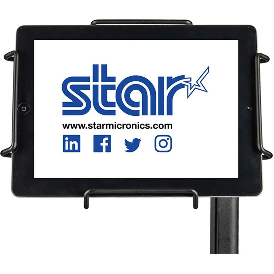 Star Micronics mENCLOSURE mENCLOSURE UNIVERSAL BLK Mounting Enclosure for iPad Air 2, iPad Pro (4th Generation), Tablet, Tablet Stand - Black