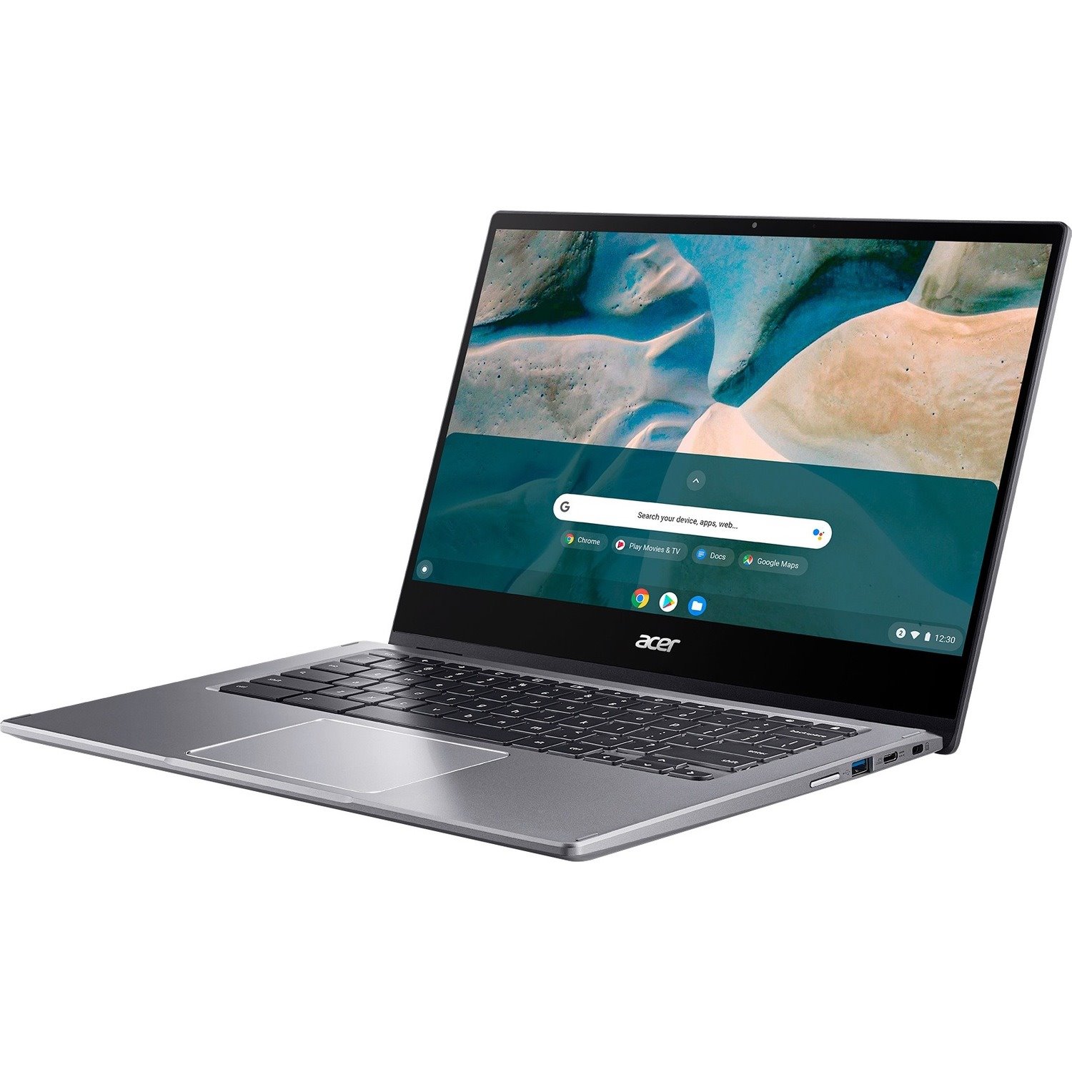 Acer Chromebook Spin 514 CP514-1WH CP514-1WH-R1H8 14" Touchscreen Convertible 2 in 1 Chromebook - Full HD - AMD Ryzen 5 3500C - 8 GB - 128 GB SSD - English (US) Keyboard - Steel Gray