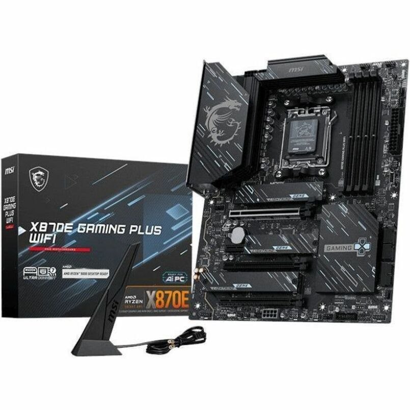 MSI X870E GAMING PLUS WIFI Gaming Desktop Motherboard - AMD X870E Chipset - Socket AM5 - ATX