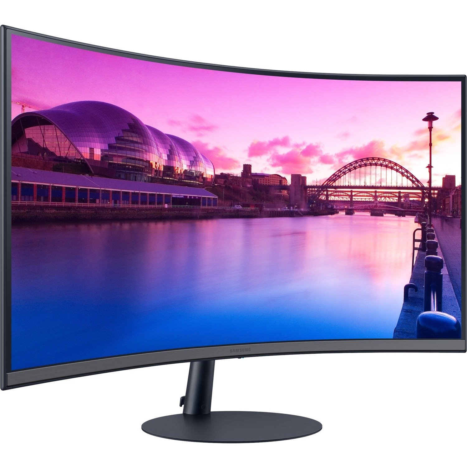 Samsung Essential S32C390EAE 32" Class Full HD Curved Screen LCD Monitor - 16:9 - Black, Dark Blue Gray