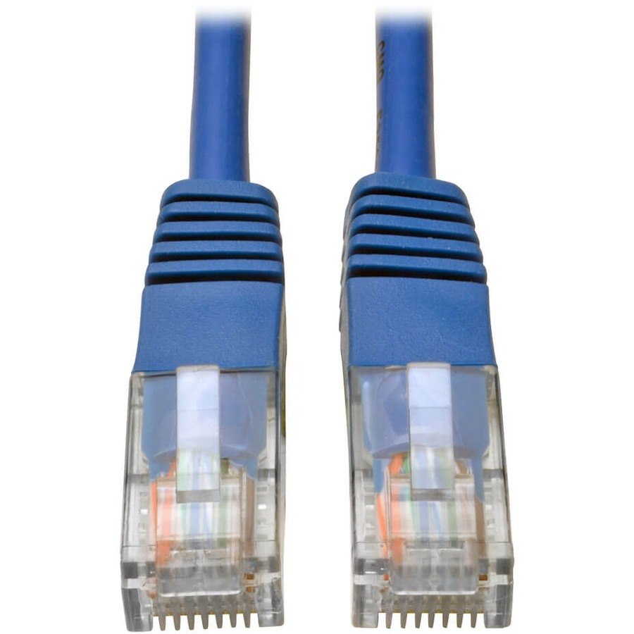 Eaton Tripp Lite Series Cat5e 350 MHz Molded (UTP) Ethernet Cable (RJ45 M/M), PoE - Blue, 50 ft. (15.24 m)