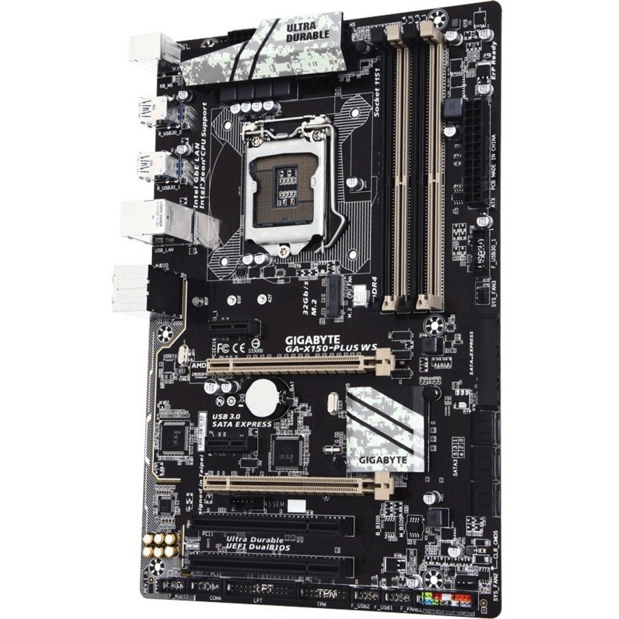 GIGABYTE Ultra Durable GA-X150-PLUS WS Desktop Motherboard - Intel C232 Chipset - Socket H4 LGA-1151 - ATX
