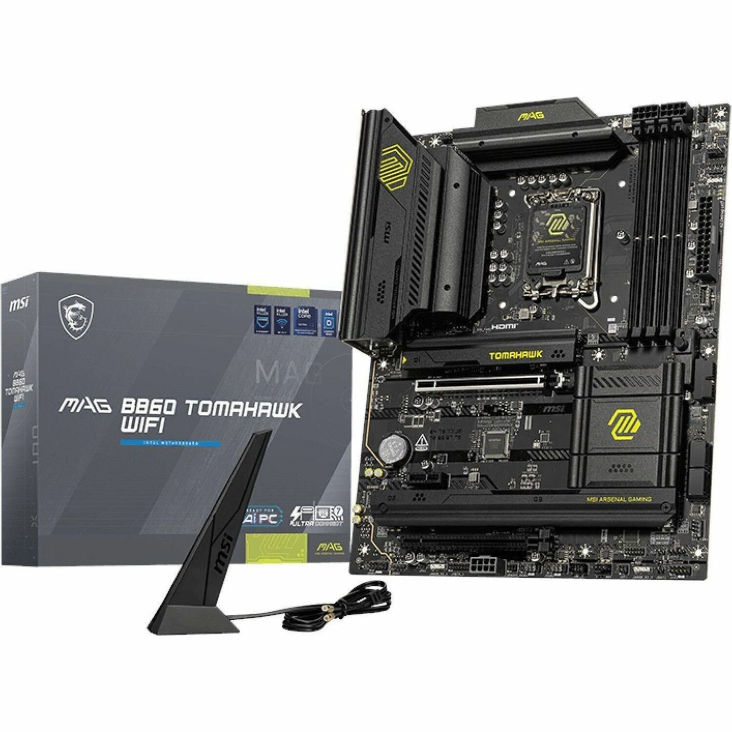 MSI MAG B860 TOMAHAWK WIFI Gaming Desktop Motherboard - Intel B860 Chipset - Socket LGA-1851 - ATX