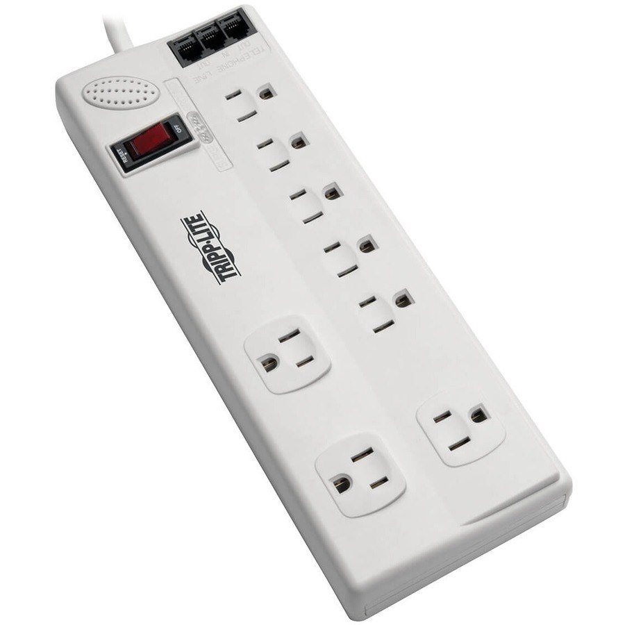 Tripp Lite by Eaton 8-Outlet Surge Protector with DSL/Phone Line/Modem Surge Protection - 3150 Joules, 6 ft. (1.83 m) Cord, TAA