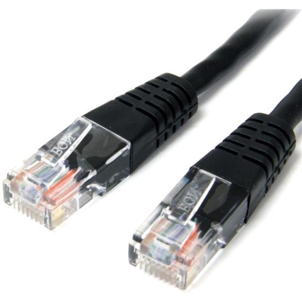 StarTech.com 15 ft Black Molded Cat5e UTP Patch Cable