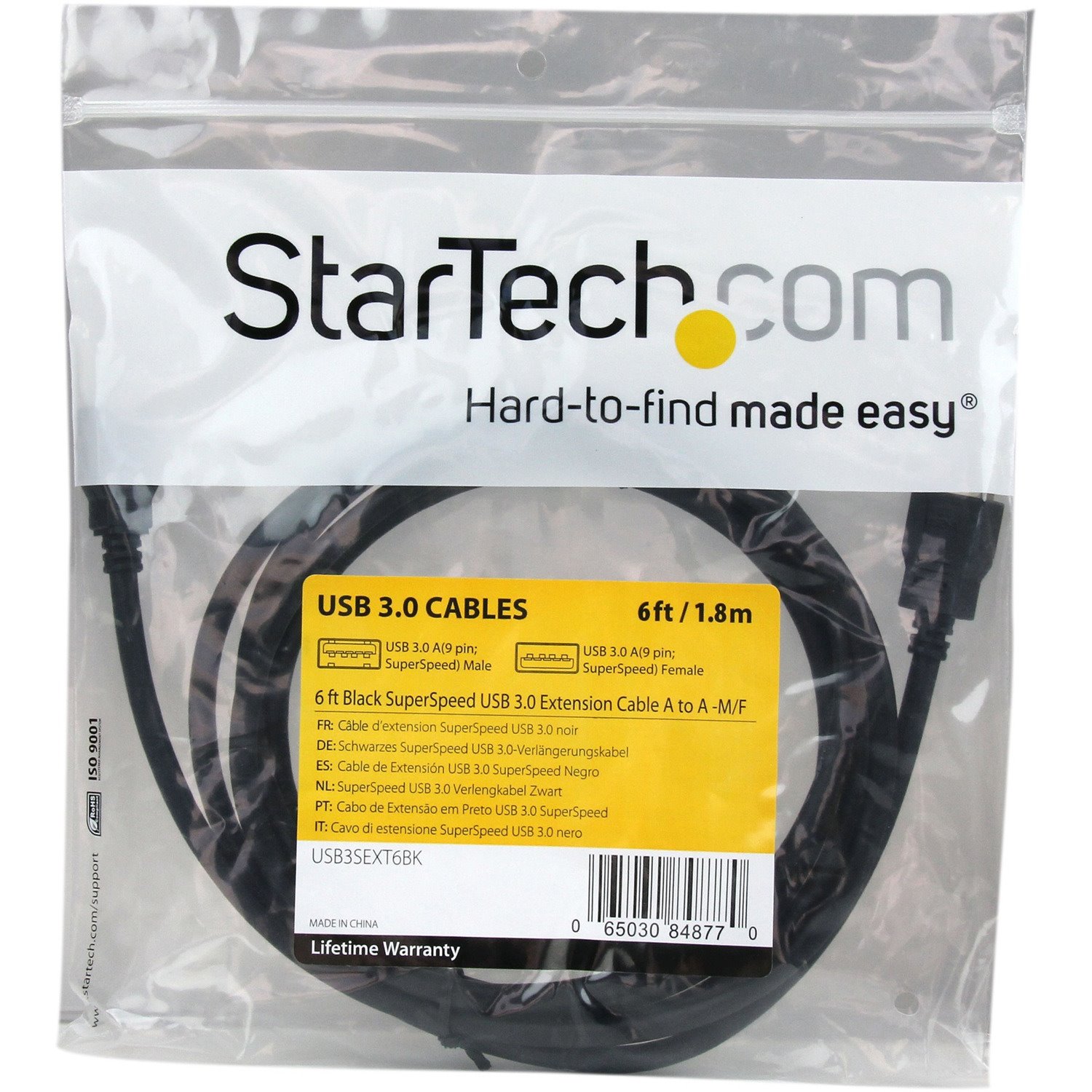 StarTech.com 6 ft Black SuperSpeed USB 3.0 (5Gbps) Extension Cable A to A - M/F