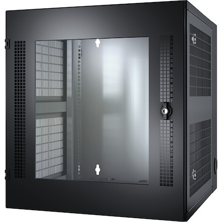 APC NetShelter 13U Wallmount Rack Cabinet Glass Door Double Hinged Server Depth