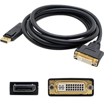 AddOn Lenovo&reg; 0A36536 Compatible Mini-DisplayPort 1.1 Male to VGA Female Black Adapter Which Supports Intel&reg; Thunderbolt For Resolution Up to 1920x1200 (WUXGA)