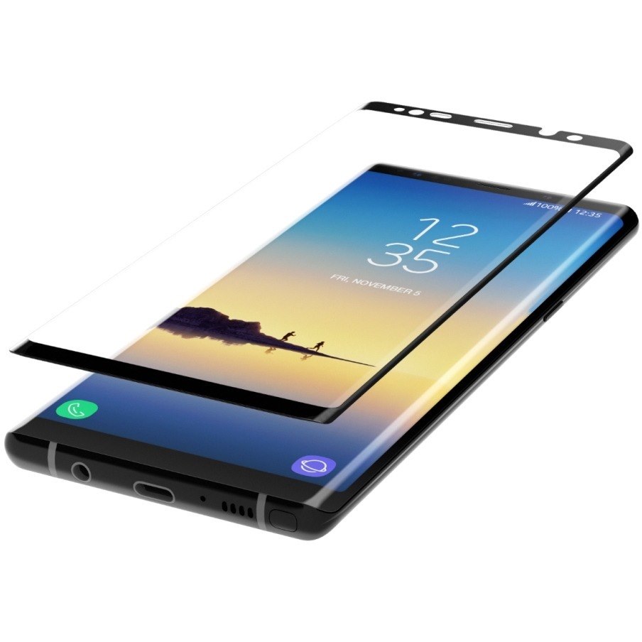 Belkin ScreenForce Tempered Curve Screen Protection For Samsung Galaxy Note8 Crystal Clear, Black