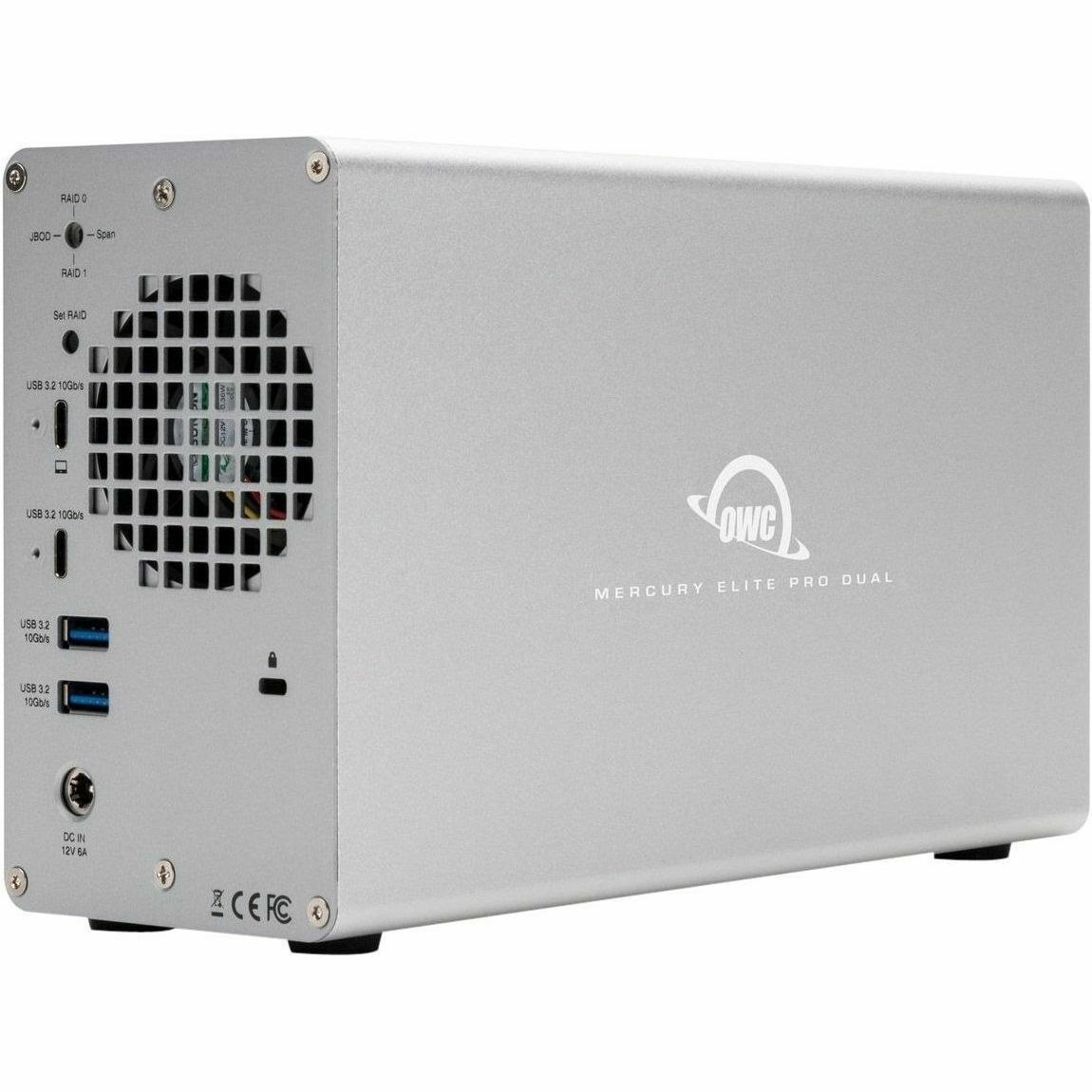 OWC Mercury Elite Pro Dual with 3-Port Hub External Storage Solution