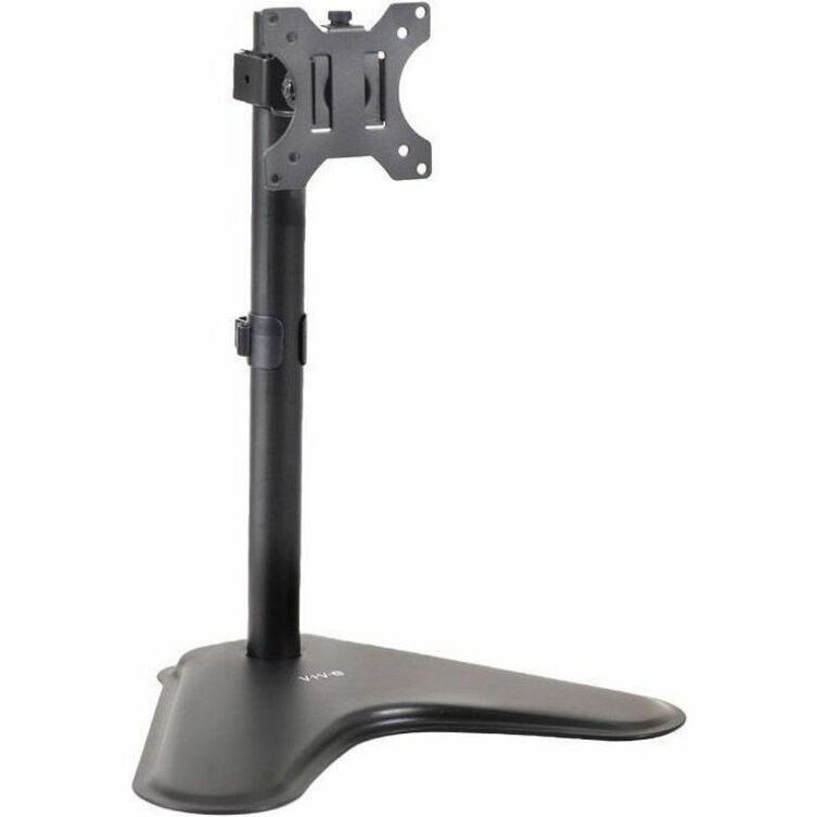 Single Monitor Desk Stand, Holds Screens up to 32 inch Regular and 38 inch Ultrawide, Freestanding VESA Steel Mount Base, Adjustable Height, Tilt, Swivel, Rotation, Black