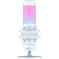 HyperX QuadCast S Wired Condenser Microphone for Live Streaming, Broadcasting - White, Grey