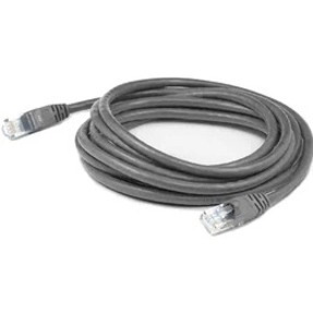 AddOn 8in Gray CAT 6 PVC Ethernet Cable Snagless Bubble Boot RJ-45 M/M