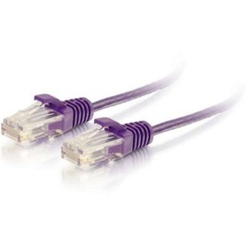 Legrand 2ft Q-Series Slim Snagless Cat 6 Unshielded (UTP) Ethernet Network Cable Purple