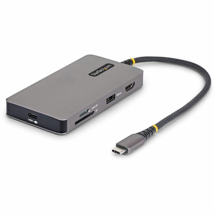 StarTech.com USB-C Multiport Adapter met 4K 60Hz HDMI, 140W PD, USB 10Gbps Hub, GbE, SD en MicroSD Slots, Plug-and-Play Mini Dock