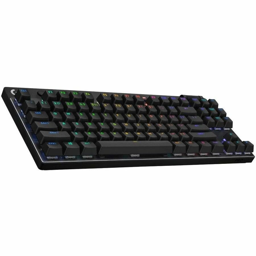 Logitech G PRO X TKL Gaming Keyboard - Wired/Wireless Connectivity - USB 2.0 Interface - RGB LED - English (UK) - QWERTY Layout - Black