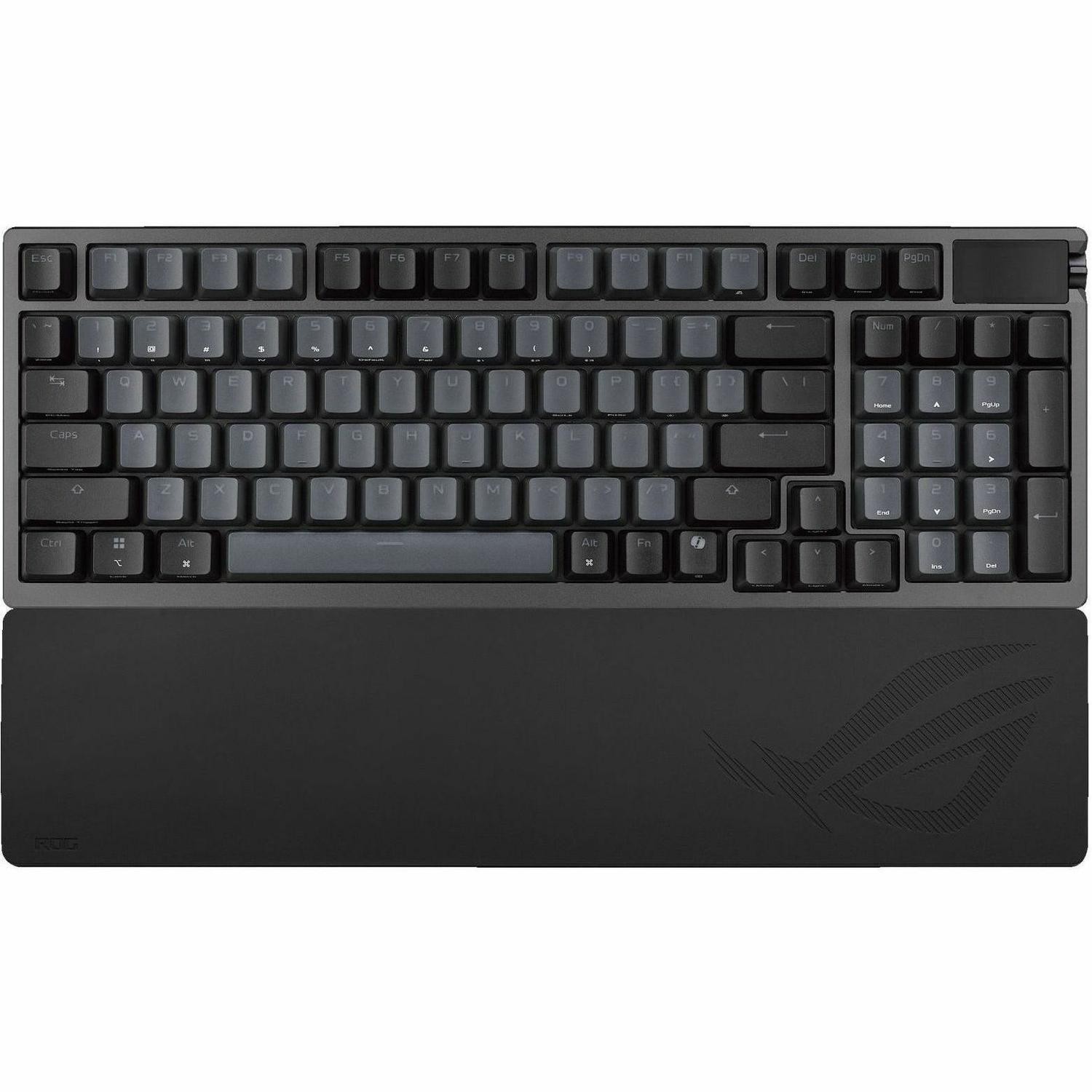 Asus ROG Azoth 96 HE Lite Gaming Keyboard - Compact - Wired/Wireless Connectivity - USB 2.0 Type A, USB Type C Interface - RGB LED - Black