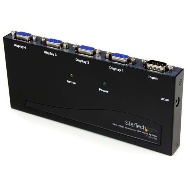 StarTech.com Signal Splitter - Steel - Black - TAA Compliant