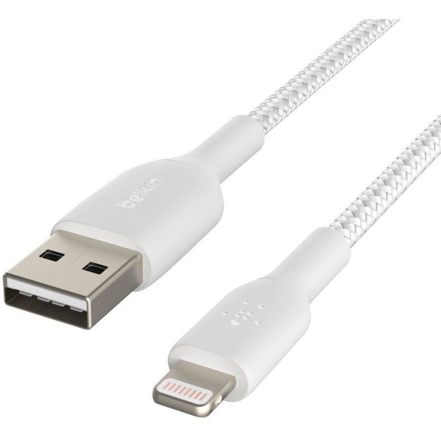 Belkin Braided Lightning to USB-A Cable (1m / 3.3ft, White)