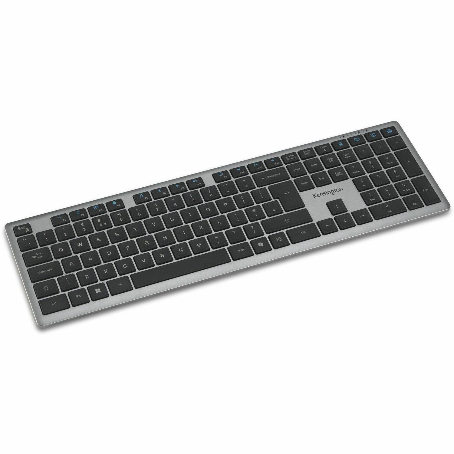 Kensington KB535 Keyboard - Full-size - Wireless Connectivity - USB Type A Interface - English (UK) - Space Gray