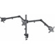 Triple Desk Mount for TV & Monitors, For screens: 10" to 27" , Clamp Assembly, VESA compatability: 75x75 and 100x100mm - check the dimensions of the four mounting holes on back of screen to ensure it fits, Max 7kg (each), Black, Bracket, Lifetime Warranty