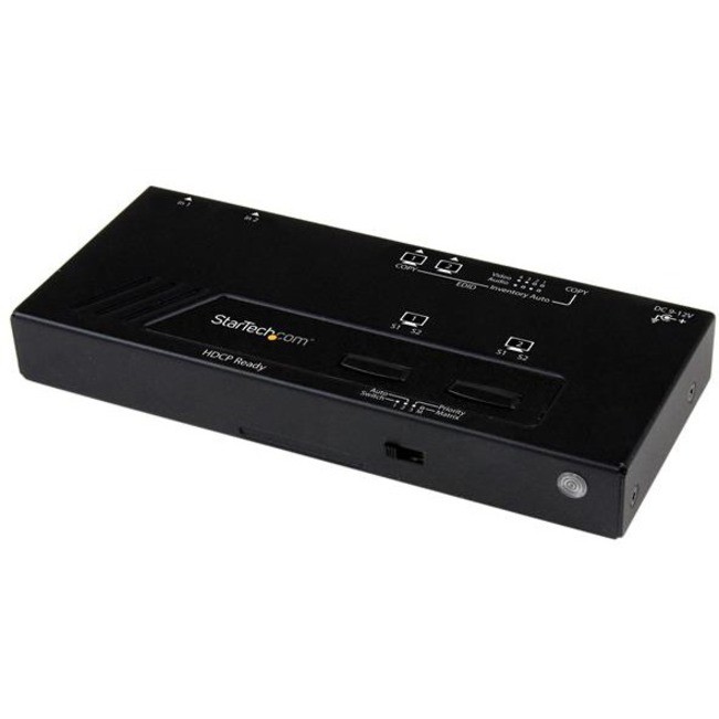 STARTECH 2X2 HDMI MATRIX SWITCH W/ AUTOMATIC AND PRIORITY SWITCHING 1080P - TAA