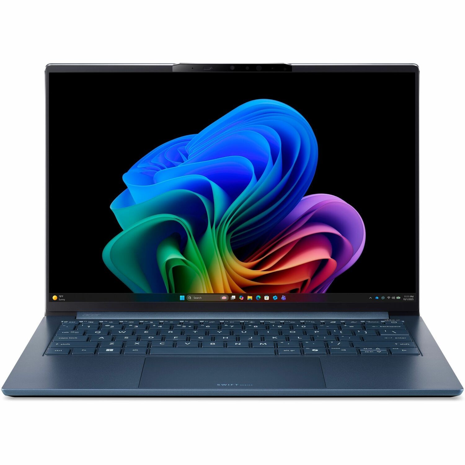 Acer Swift Go 14 AI SFG14-I71 SFG14-I71-77CS 35.6 cm (14") Clamshell Copilot+ PC Ultrabook - WUXGA - 60 Hz - Intel Core 7 Series 3 355 - Intel Evo Platform - 16 GB - 512 GB PCI Express NVMe 4.0 SSD - Blue
