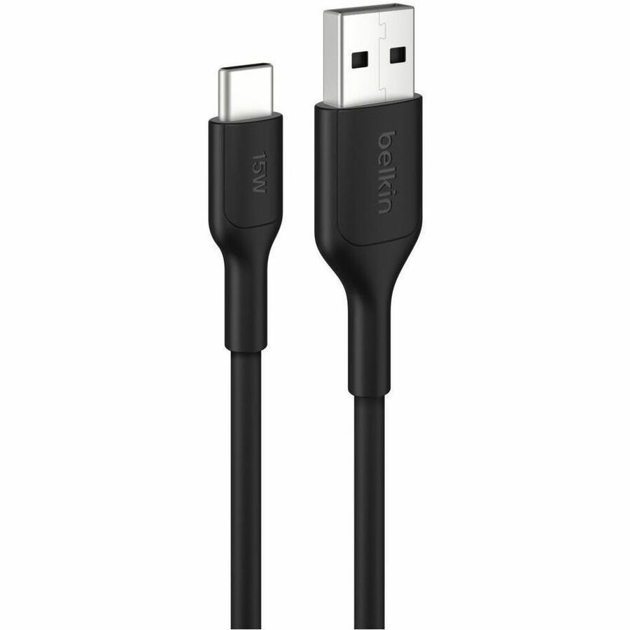 Belkin BoostCharge Usb-C To Usb-A Cable (0.15M) - Black (CAB021fq0MBK),3A/15W, 480MBPS, 300K+ Bends, Apple, Samsung, Usb-If Certified,2 Years Warranty