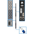 Eaton Tripp Lite Series 18.7kW 200-240V 3PH Monitored PDU - LX Interface, Gigabit, 36 C13 Outlets, IEC 309 60A Blue Input, LCD, 1.8 m Cord, 0U 1.8 m Height, TAA